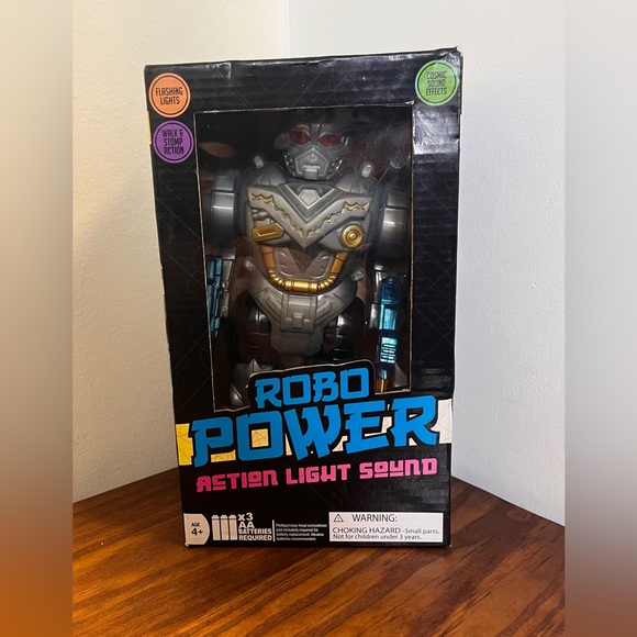 Five Below Exclusive Other - Robo Power Walking Robot Toy + Lights & Sound Action- 2015 Five Below Exclusive